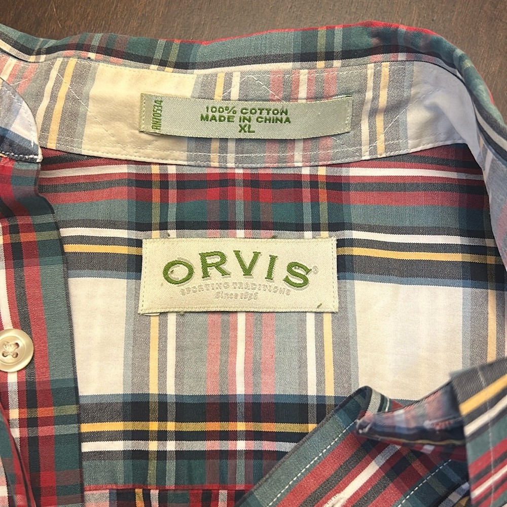 Men’s button down, size XL, brand Orvis
